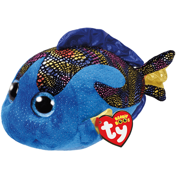 TY BEANIE BOOS AQUA FISH MEDIUM