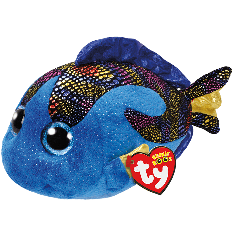 TY BEANIE BOOS AQUA FISH MEDIUM