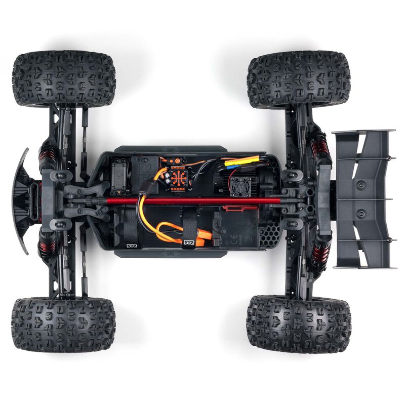 ARRMA KRATON 4X4 BLX 4S SPEED MONSTER TRUCK READY TO RUN BLACK AND BLUE REMOTE CONTROL CAR