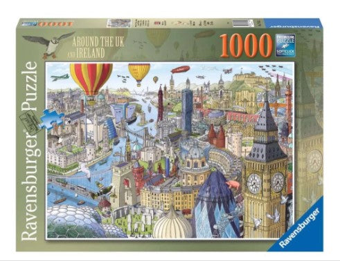 RAVENSBURGER 171422 SVEN SHAWS WORLD - AROUND THE UK & IRELAND 1000PC JIGSAW PUZZLE