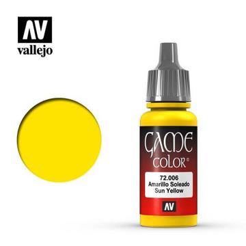 VALLEJO 72.006 GAME COLOR SUN YELLOW ACRYLIC PAINT 18ML