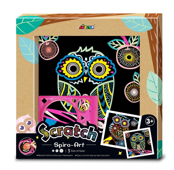 AVENIR SCRATCH SPIRO ART OWL