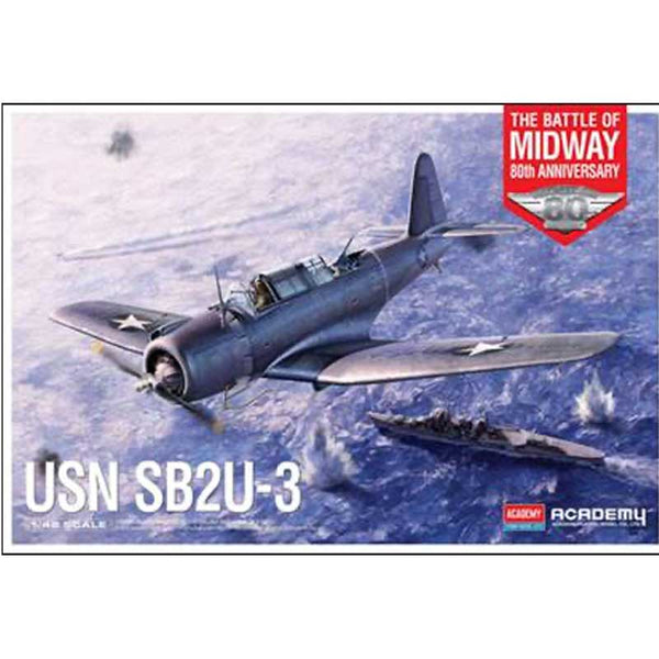 ACADEMY 12350 USN SB2U-3 BATTLE OF MIDWAY 80TH ANNIVERSARY 1/48 SCALE AIRCRAFT PLASTIC MODEL KIT