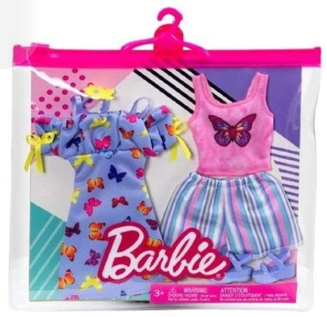 BARBIE FASHIONS WITH BUTTERFLY DRESS 2PK