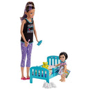 BARBIE SKIPPER BABYSITTERS INC DOLL WITH COT PLAYSET