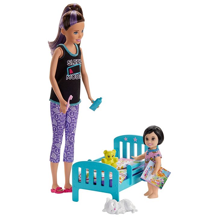 BARBIE SKIPPER BABYSITTERS INC DOLL WITH COT PLAYSET