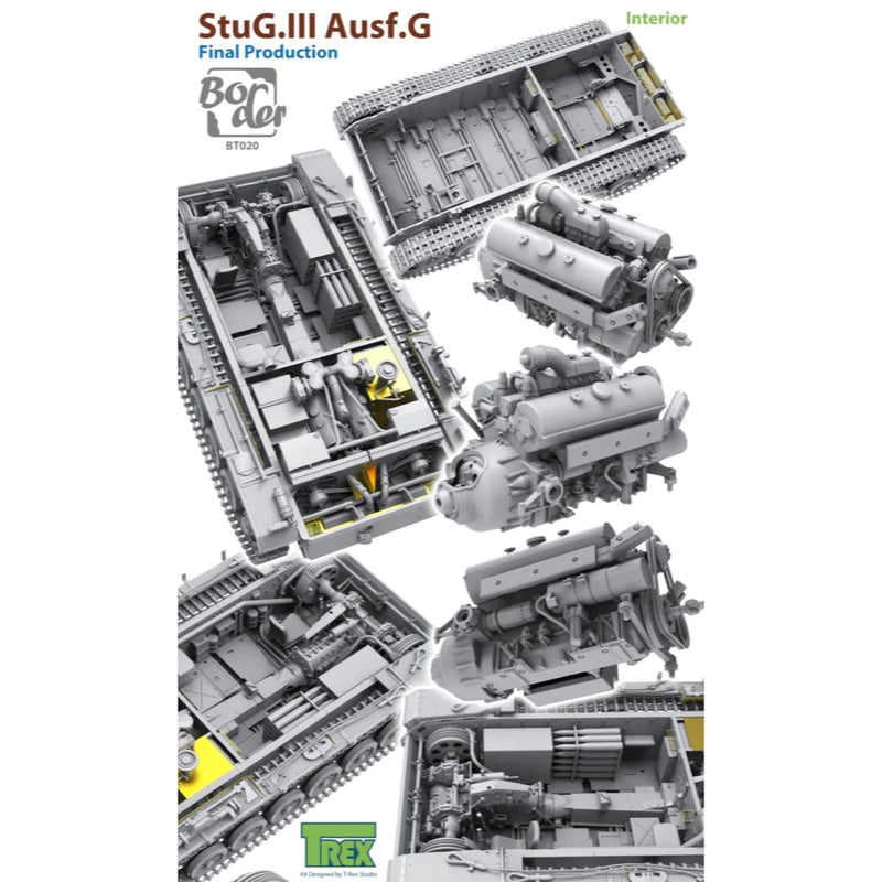 BORDER BT-020 STUG III AUSF.G LATE PRODUCTION WITH FULL INTERIOR 1/35 SCALE TANK PLASTIC MODEL KIT