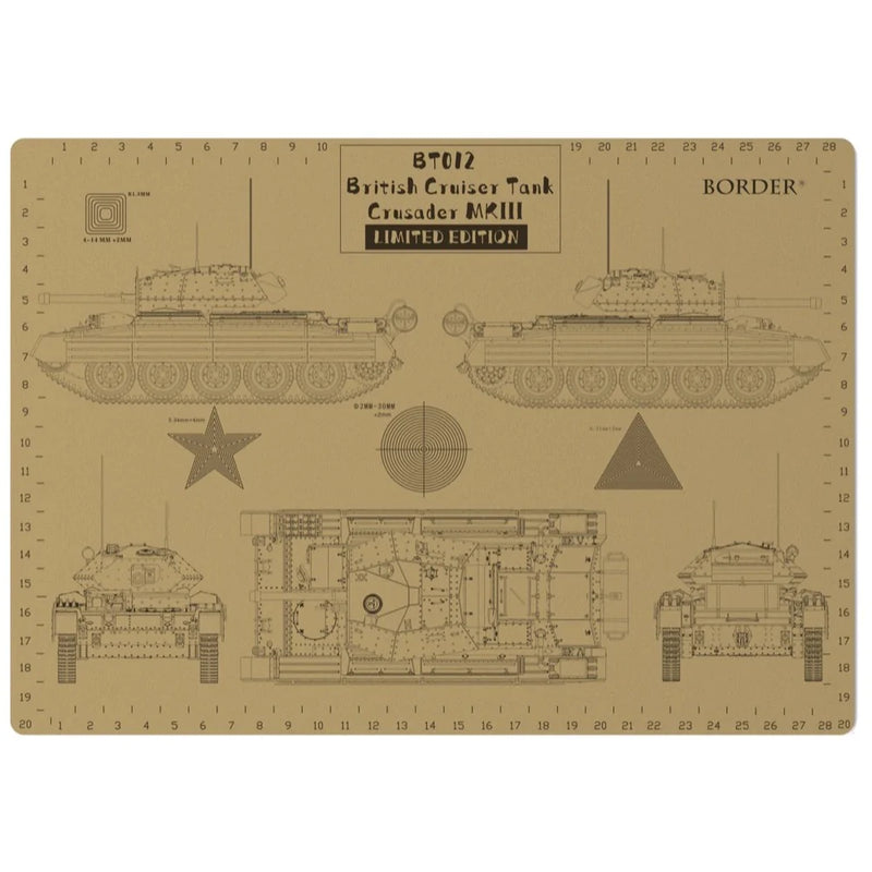 BORDER BT-012 BRITISH CRUISER TANK MK.VI CRUSADER MK.III 1/35 SCALE TANK PLASTIC MODEL KIT