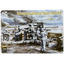 BORDER BT-013 GERMAN 88MM GUN FLAK36 WITH 6 ANTI-AIRCRAFT ARTILLERY CREW MEMBERS 1/35 SCALE PLASTIC MODEL KIT