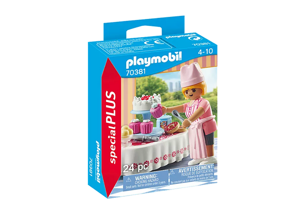 PLAYMOBIL 70381 BAKER WITH DESSERT TABLE