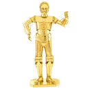 METAL EARTH MMS270 STAR WARS GOLD C-3PO FIGURINE 3D METAL MODEL KIT