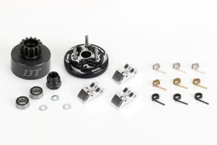 ALPHA E64-BUB2113 CLUTCH BELL COMBO SET (13T, BEARINGS, FLYWHEEL, CLUTCH SHOES, SPRINGS, NUT)