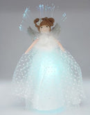 COTTON CANDY LED ANGEL TREE TOPPER WHITE SPOT DRESS