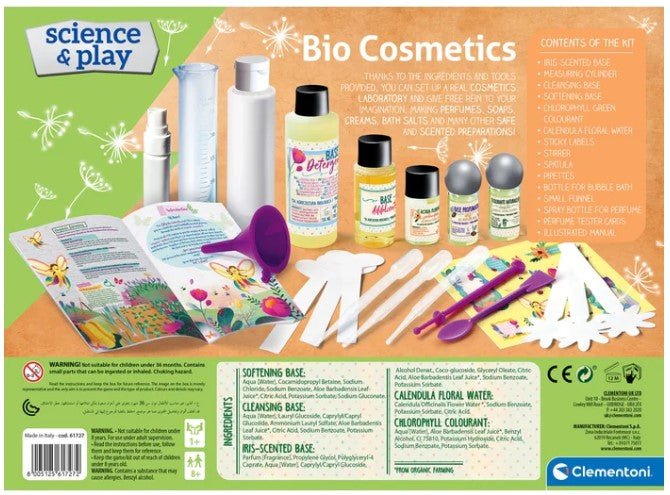 CLEMENTONI SCIENCE AND PLAY BIO COSMETICS - THE FIRST REAL COSMETICS LABORATORY SCIENCE KIT