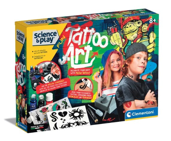 CLEMENTONI SCIENCE AND PLAY FUN TATTOO ART SCIENCE KIT