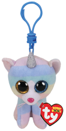 TY BEANIE BOOS HEATHER CAT WITH HORN CLIP