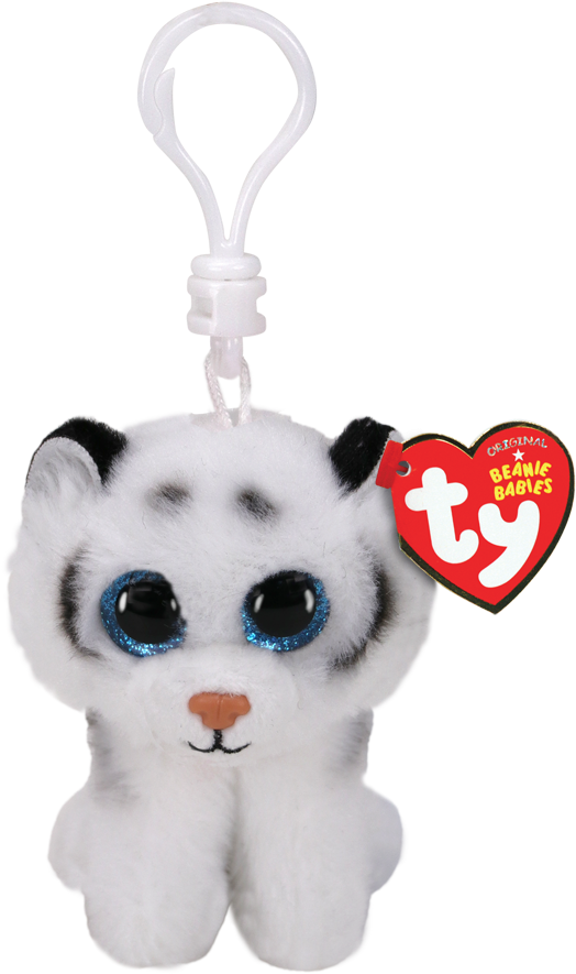 TY BEANIE BOOS TUNDRA TIGER CLIP