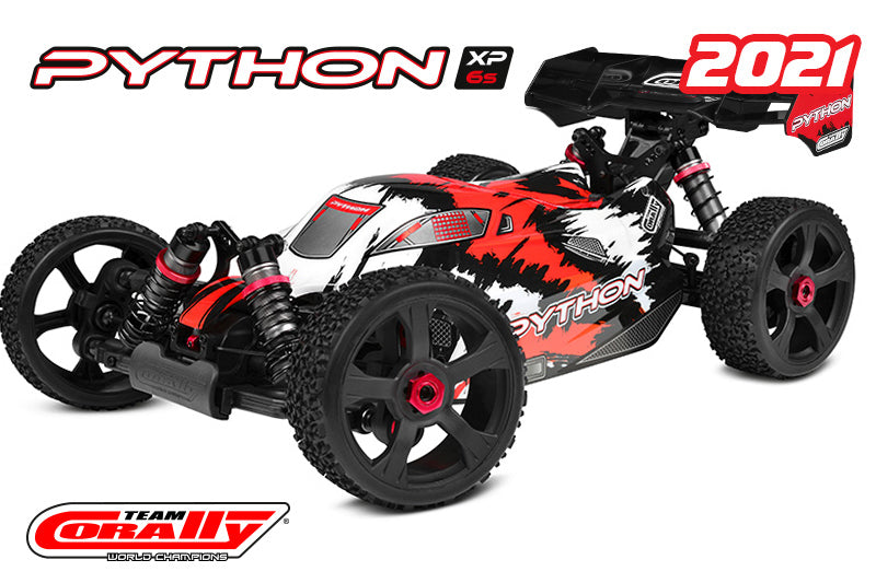 TEAM CORALLY C-00182 2021 VERSION PYTHON XP 6S 1/8 SCALE BUGGY ELECTRIC BRUSHLESS RTR - BATTERIES AND CHARGER NOT INCLUDED