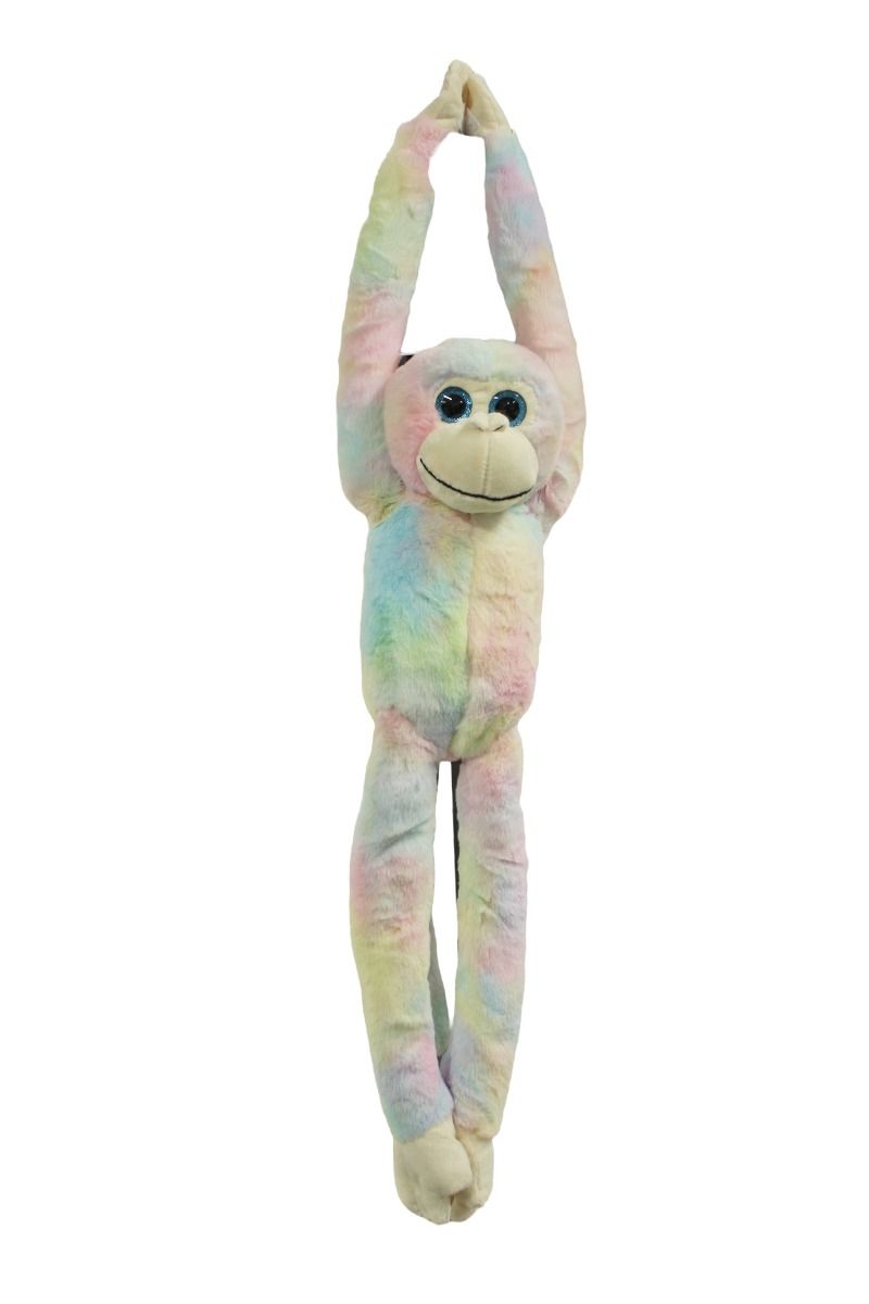 COTTON CANDY JG306 HANGING MONKEY AVA PASTEL RAINBOW PLUSH