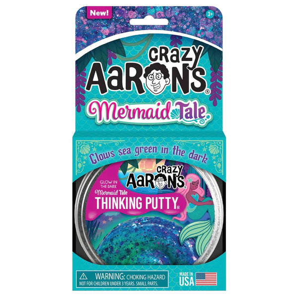 CRAZY AARONS MERMAID TALE GLOW IN THE DARK THINKING PUTTY