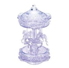 CRYSTAL PUZZLE 91009 CLEAR CAROUSEL 83PC 3D JIGSAW PUZZLE
