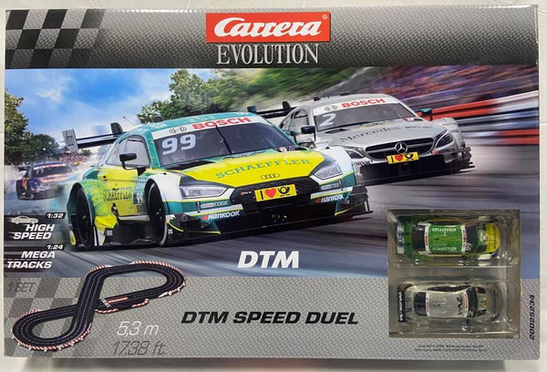 CARRERA 20025234 EVOLUTION DTM SPEED DUEL SLOT CAR SET MERCEDES / AUDI