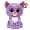 TY BEANIE BOOS CASSIDY LAVENDAR CAT MEDIUM