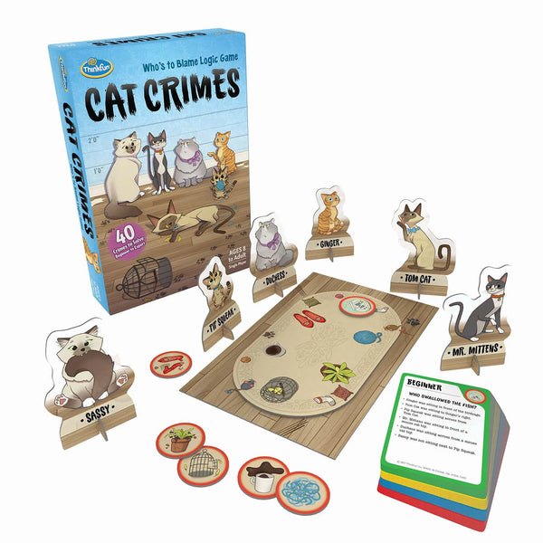 THINKFUN CAT CRIMES WHOS TO BLAME LOGIC GAME