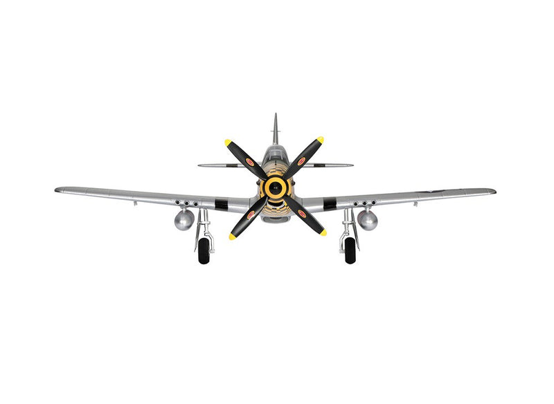 TOP RC TOP017B P-51D 750MM WINGSPAN P51 MUSTANG YELLOW PLUG AND PLAY REQUIRES BATTERY TRANSMITTER AND CHARGER REMOTE CONTROL PLANE