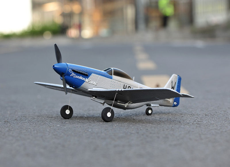 TOP RC TOP097B MINI P51D MODE 2 450MM WINGSPAN SCALE WARBIRD READY TO FLY WITH BATTERY AND TRANSMITTER 6-AXIS GYRO ONE-KEY AEROBATICS DURABLE EPP REMOTE CONTROL PLANE