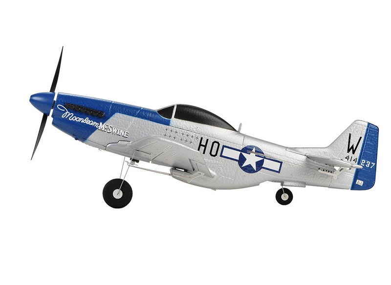 TOP RC TOP097B MINI P51D MODE 2 450MM WINGSPAN SCALE WARBIRD READY TO FLY WITH BATTERY AND TRANSMITTER 6-AXIS GYRO ONE-KEY AEROBATICS DURABLE EPP REMOTE CONTROL PLANE