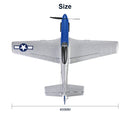 TOP RC TOP097B MINI P51D MODE 2 450MM WINGSPAN SCALE WARBIRD READY TO FLY WITH BATTERY AND TRANSMITTER 6-AXIS GYRO ONE-KEY AEROBATICS DURABLE EPP REMOTE CONTROL PLANE