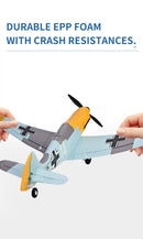 TOP RC TOP096B MINI BF-109 MODE 2 450MM WINGSPAN SCALE WARBIRD READY TO FLY WITH BATTERY AND TRANSMITTER 6-AXIS GYRO ONE-KEY AEROBATICS DURABLE EPP REMOTE CONTROL PLANE