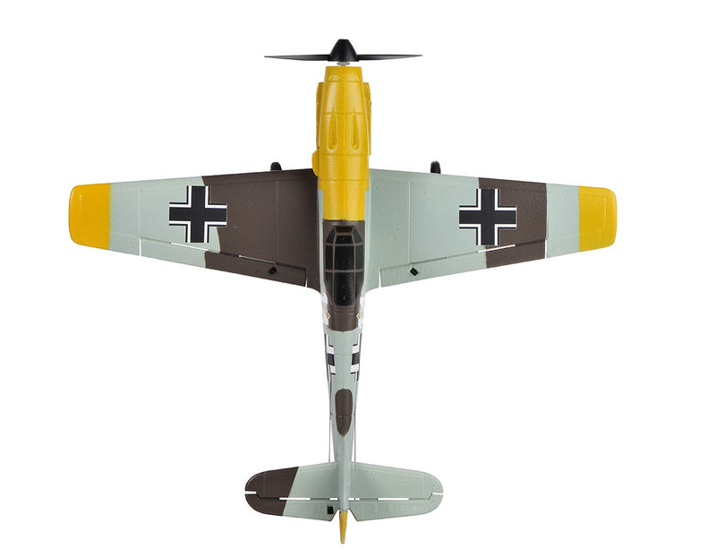 TOP RC TOP096B MINI BF-109 MODE 2 450MM WINGSPAN SCALE WARBIRD READY TO FLY WITH BATTERY AND TRANSMITTER 6-AXIS GYRO ONE-KEY AEROBATICS DURABLE EPP REMOTE CONTROL PLANE