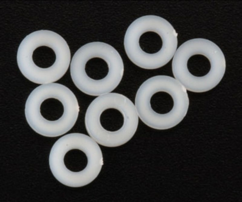 DU-BRO 637 NO 8 NYLON FLAT WASHERS 8 PC PER PACK