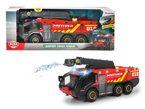 DICKIE TOYS SOS SERIES ROSENBAUER AIRPORT CRASH TENDER WITH LIGHTS AND SOUND 62CM