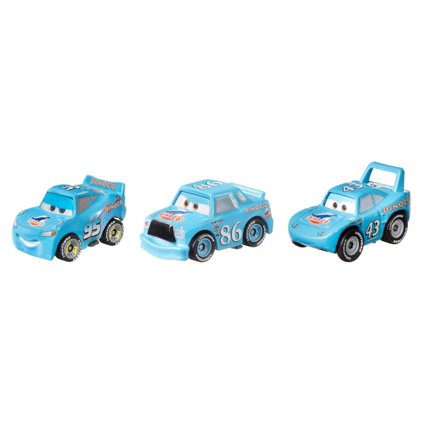 DISNEY PIXAR CARS METAL MINI RACERS 3 PACK WITH NEW RELEASE 2021 BLUE BLING LIGHTNING McQUEEN