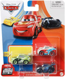 DISNEY PIXAR CARS METAL MINI RACERS 3 PACK WITH CHASE RACELOTT - PAUL CONREV - JACKSON STORM