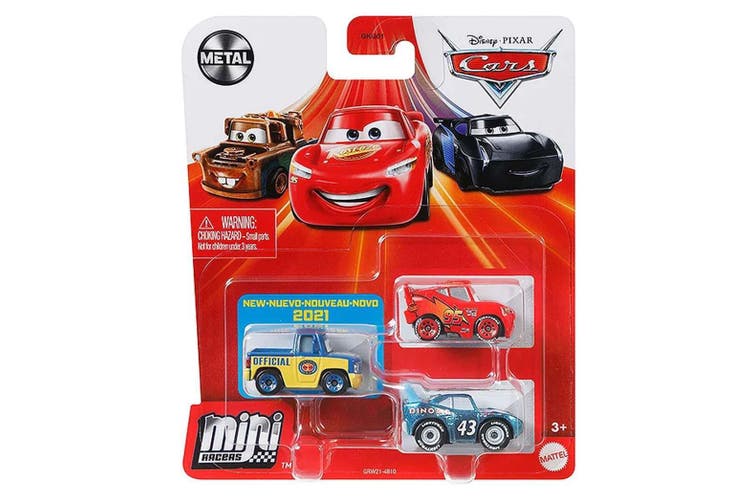 DISNEY PIXAR CARS METAL MINI RACERS 3 PACK WITH NEW RELEASE 2021 DEXTER HOOVER