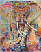 DIAMOND PICTURE KIT WITH 5D CRYSTAL BEADS - COLOURFUL ELEPHANT 30X40CM