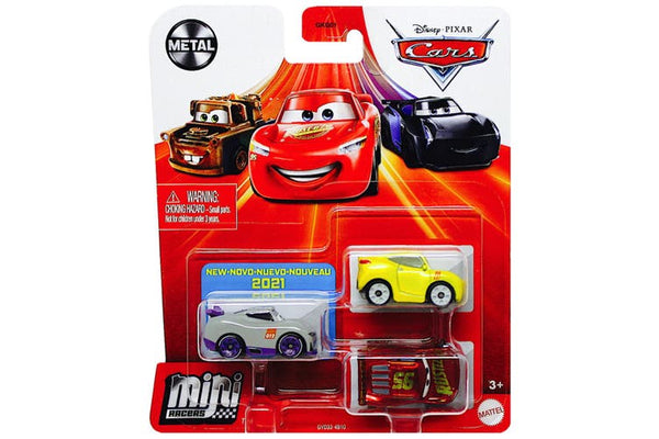 DISNEY PIXAR CARS METAL MINI RACERS 3 PACK WITH NEW RELEASE 2021 KURT