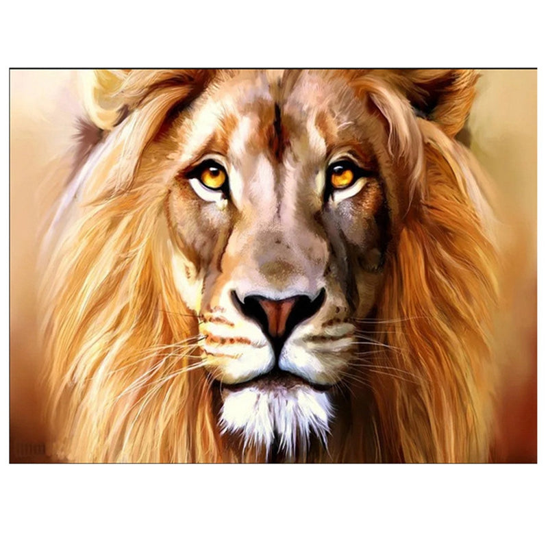 DIAMOND PICTURE KIT WITH 5D CRYSTAL BEADS - LION 30X40CM