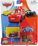 DISNEY PIXAR CARS METAL MINI RACERS 3 PACK WITH RADIATOR SPRINGS LIGHTNING McQUEEN - MATER - SALLY