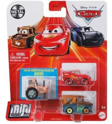 DISNEY PIXAR CARS METAL MINI RACERS 3 PACK WITH NEW RELEASE 2021 TRACTOR