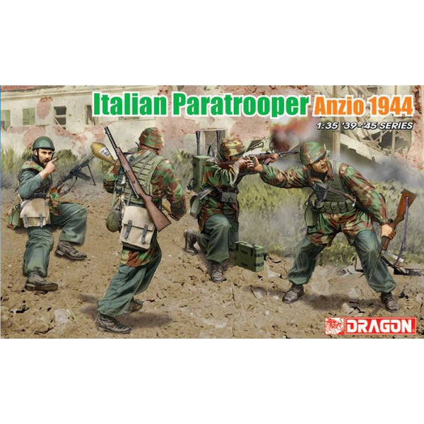 DRAGON 6741 ITALIAN PARATROOPER ANZIO 1944 FIGURES 1/35 PLASTIC MODEL KIT