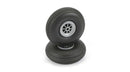 DU-BRO 250T - 2 & 1/2INCH (64MM) LOW BOUNCE TREADED WHEELS 2 PIECES