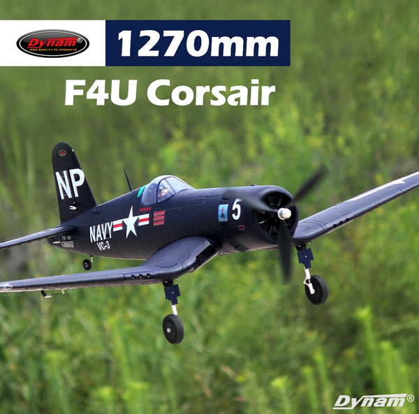 DYNAM 8953 F4U CORSAIR V2 1270MM WINGSPAN WITH RETRACTS PLUG AND PLAY PNP