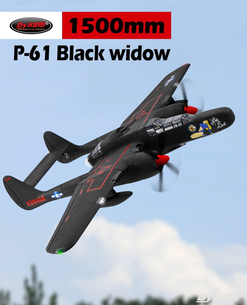 DYNAM 8973 P-61 BLACK WIDOW 1500MM PLUG AND PLAY PNP