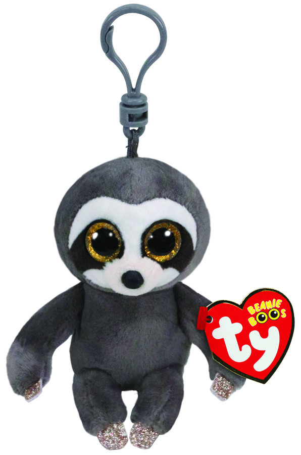 TY BEANIE BOOS DANGLER GREY SLOTH CLIP