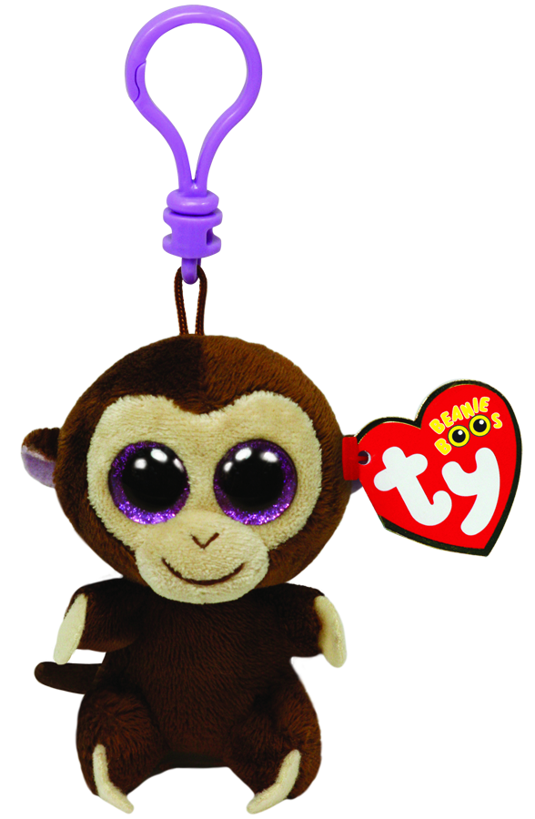 TY BEANIE BOOS COCONUT BROWN MONKEY CLIP